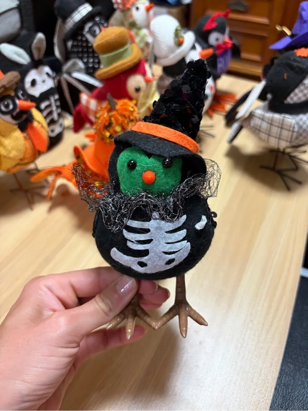 Lot of 25 Halloween and Fall Fabric Birds
